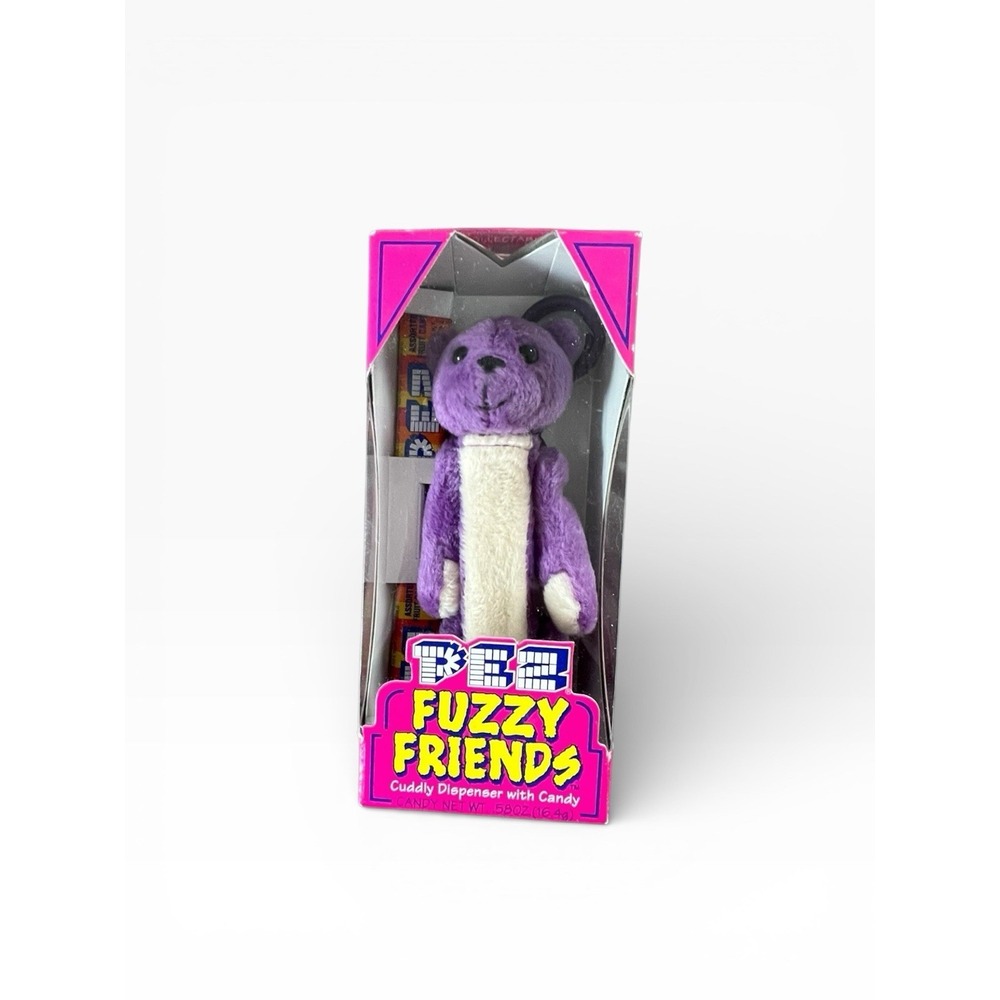 PEZ Fuzzy Friends Gilbert Bear Cuddly Dispenser w/ Candy‎ in Original Box Sealed